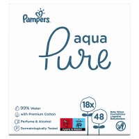 Pampers Aqua Pure chusteczki nawilżane 18 x 48 sztuk  (18-pack)