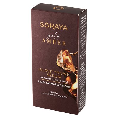 Soraya Gold Amber Bursztynowe Serum przeciwzmarszczkowe na twarz,szyję i dekolt 30ml