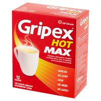 Gripex HOT MAX 12 saszetek z proszkiem do sporządzenia roztworu