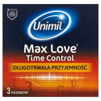 Prezerwatywy Unimil Max Love Time Control, 3 sztuki