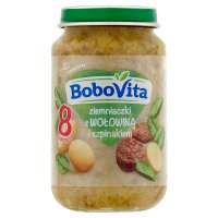 Bobovita, ziemniaczki z wołowiną i szpinakiem, po 8 miesiącu, 190 g