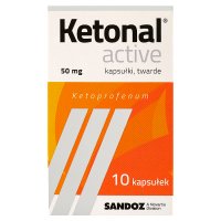 Ketonal Active 50 mg, 10 kapsułek twardych