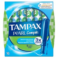 Tampax Compak Pearl, tampony higieniczne, Super, 16 sztuk
