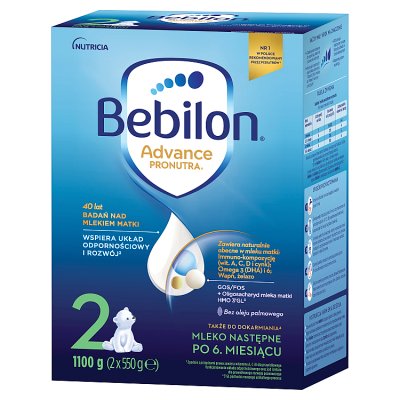 Bebilon Advance 2 Mleko następne po 6. miesiącu życia, 1100 g