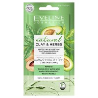 Eveline Natural Clay & Herbs Bio Maseczka - Peeling z zieloną glinką  8ml