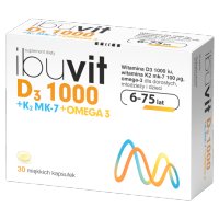 Ibuvit D3 1000 + K2 MK-7 Omega 3, 30 kapsułek miękkich