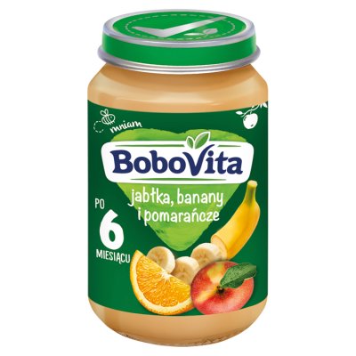 BoboVita, jabłka, banany, pomarańcze, 190 g