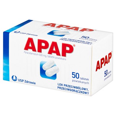 Apap 500 mg, 50 tabletek