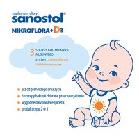 Sanostol Mikroflora + D3, krople doustne, od urodzenia, 8 ml