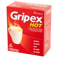 Gripex HOT 12 saszetek z proszkiem do sporządzenia roztworu