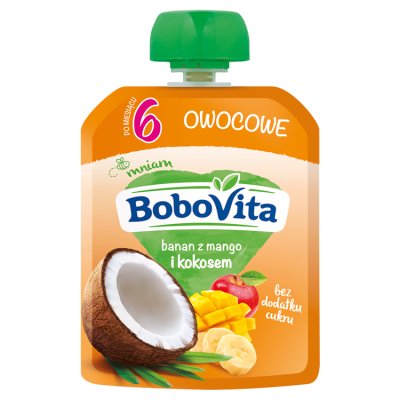 Bobovita Banan z mango i mlekiem kokosowym po 6 miesiącu 80 g