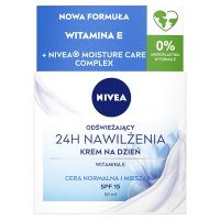 Nivea 24H Nawilżenia Odświeżający Krem na dzień SPF15 do cery normalnej i mieszanej 50ml