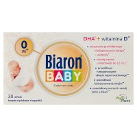 Biaron Baby 0m+ DHA, witamina D 30 kapsułek twist off