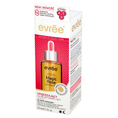 Evree Magic Rose 30+ Olejek do twarzy i szyi upiększający na dzień i noc  30ml