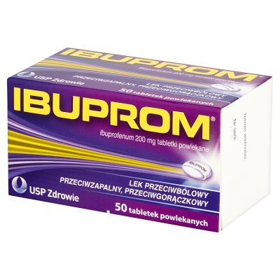 Ibuprom 200 mg 50 tabletek powlekanych