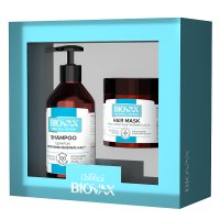 Biovax Keratyna zestaw Szampon do włosów 200 ml + Maska do włosów 250 ml