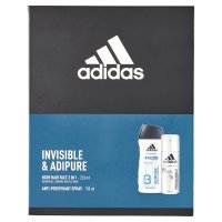 Adidas Zestaw prezentowy Pro Invisible & Adipure Men (deo spray 150ml+żel pod prysznic 250ml)