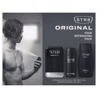STR 8 Original Zestaw prezentowy (dezodorant spray 150ml+żel pod prysznic 250ml+płyn po goleniu 100ml)