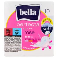 Bella Perfecta Ultra Rose, podpaski ze skrzydełkami, 10 sztuk