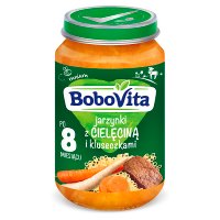 BoboVita, jarzynki z cielęciną i kluseczkami, 190 g