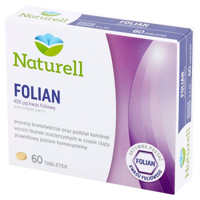 Naturell Folian 400 ug, 60 tabletek