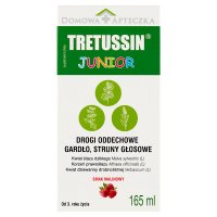 Domowa Apteczka Tretussin Junior, o smaku malinowym, 165 ml