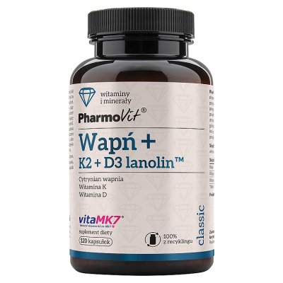 Wapń + K2 + D3 lanolin™ 120 kaps
