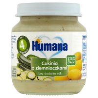 Humana 100% Organic, Cukinia z ziemniaczkami, 125 g