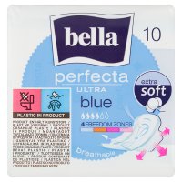 Bella Perfecta Ultra Blue, podpaski ze skrzydełkami, 10 sztuk