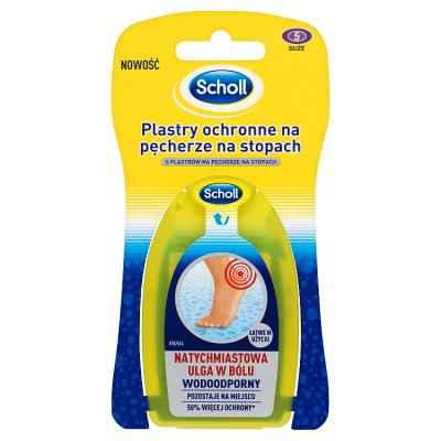 Scholl, plast., ochronne, na pęcherze na stopach, 5 szt