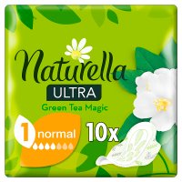 Naturella Ultra Normal, podpaski ze skrzydełkami, z zieloną herbatą, 10 sztuk