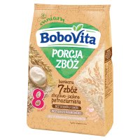 BoboVita Porcja Zbóż, kaszka bezmleczna 7 zbóż, zbożowo - jaglana, pełnoziarnista, 170 g