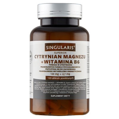 Singularis Cytrynian Magnezu + Witamina B6, 120 tabletek