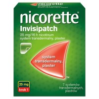 Nicorette invisipatch plastry 25 mg/16 h, 7 sztuk