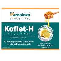 HIMALAYA KOFLET-H, smak cytrynowy, 12 pastylek do ssania