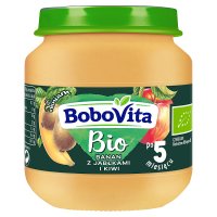 BoboVita Bio, banan z jabłkiem i kiwi, 125 g