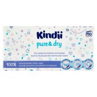 Kindii Pure & Dry Suche Chusteczki dla niemowląt i dzieci 1op.-50szt