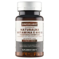 Singularis Naturalna Witamina E (Tokoferole Kompleks) 400 IU, 60 kapsułek