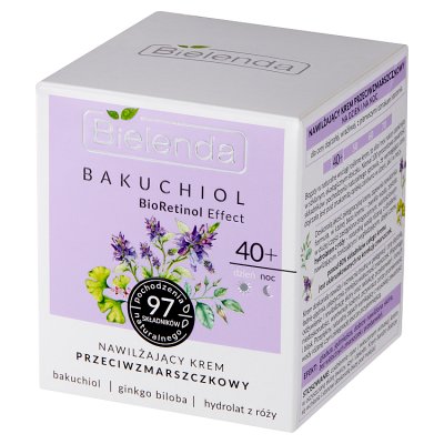 Bielenda Bakuchiol BioRetinol Effect 40+ Nawilżający Krem przeciwzmarszczkowy na dzień i noc 50ml