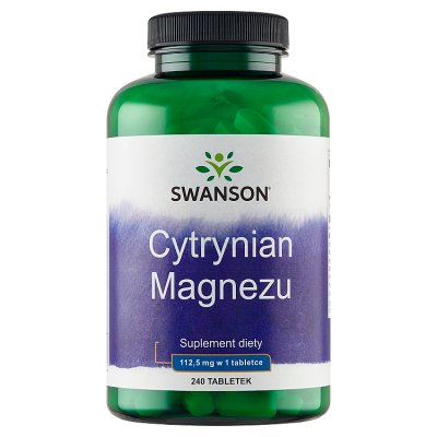 Swanson Cytrynian Magnezu 240 tabletek