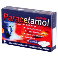 Paracetamol 500 mg, 20 tabletek