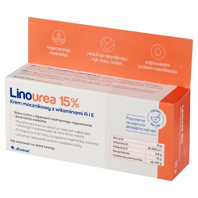 Linourea 15% krem mocznikowy z witaminami A+E 50 g