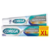 Corega Krem do mocowania protez zębowych -  Super Mocny neutralny smak 70g