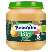 BoboVita Bio, jabłka z gruszką, po 5 miesiącu, 125g
