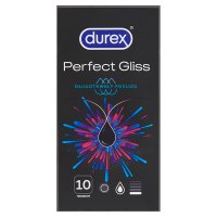 Durex, prezerwatywy lateksowe Perfect Gliss, nawilżane, 10 sztuk