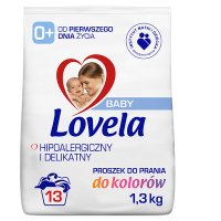 Lovela Baby  hipoalergiczny proszek do prania, dla dzieci od urodzenia, do kolorów, 1,3kg