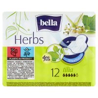 Bella Herbs, podpaski ze skrzydełkami, z kwiatem lipy, 12 sztuk