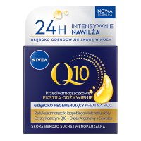 Nivea Q10 Przeciwzmarszczkowy Odbudowujący Krem na noc Ekstra Odżywienie 50 ml