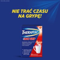 Theraflu Max Grip (1000mg+10mg+70mg), proszek, smak owoców leśnych i mentolu, 10 saszetek