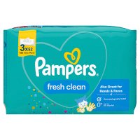 Pampers chusteczki nawilżane Fresh Clean 3 x 52 szt (3-pack)